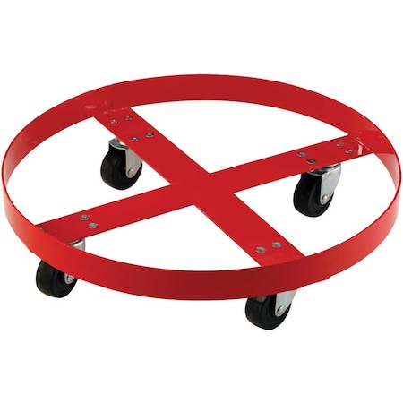 Global Industrial 1000 Lb. Capacity Drum Dolly for 55 Gallon Drum - Steel Wheels 233880